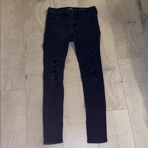 Black Low Rise Jean Legging